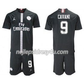 Fotbalový Dres Paris Saint-Germain Cavani 9 Jodan Černá Dětské Alternativní 2018/19